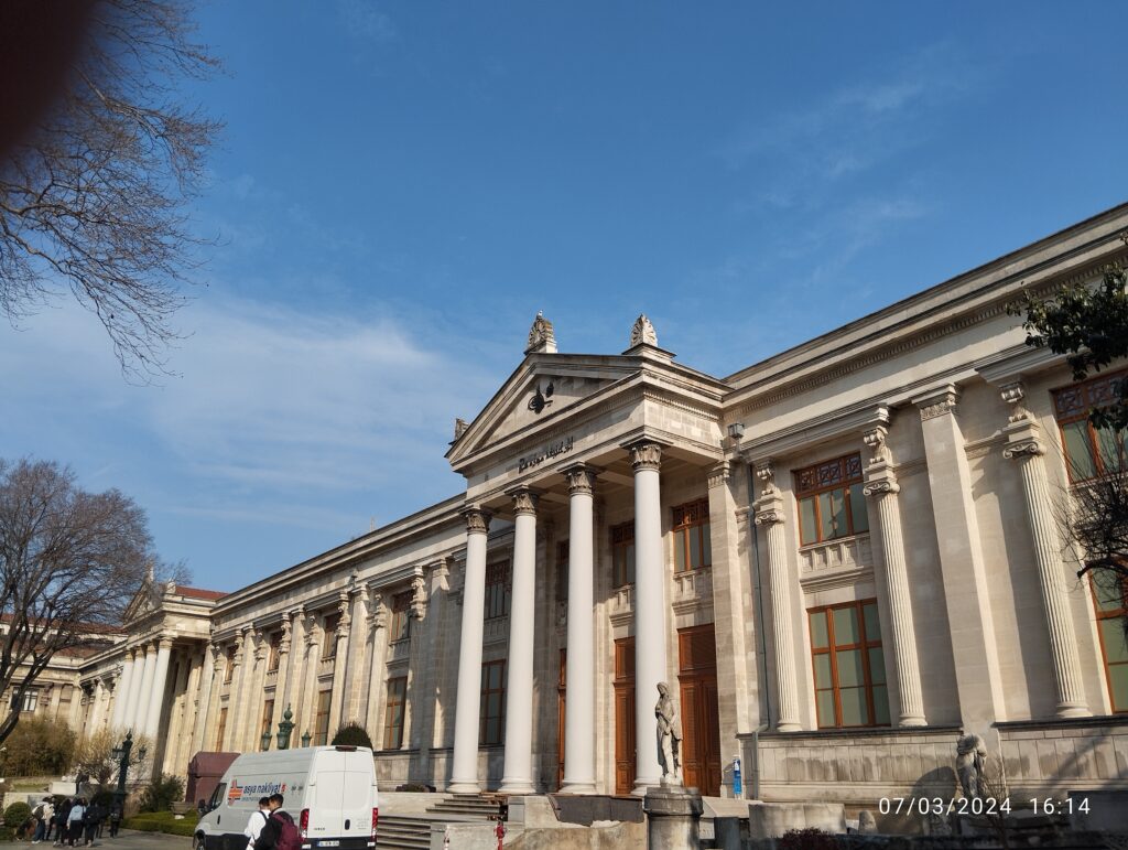 Istanbul Archaeology Museums exterior with historic neoclassical architecture