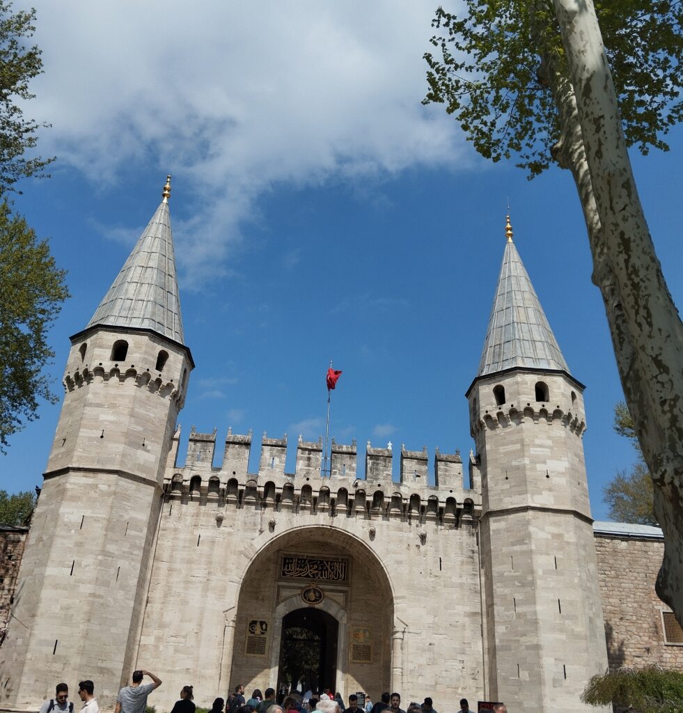 Topkapi Palace Museum courtyard with Ottoman architecture in Istanbul