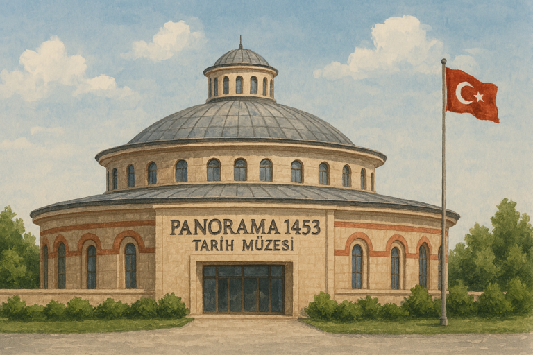 Panorama 1453 History Museum interior depicting the Conquest of Constantinople battle scene in Istanbul