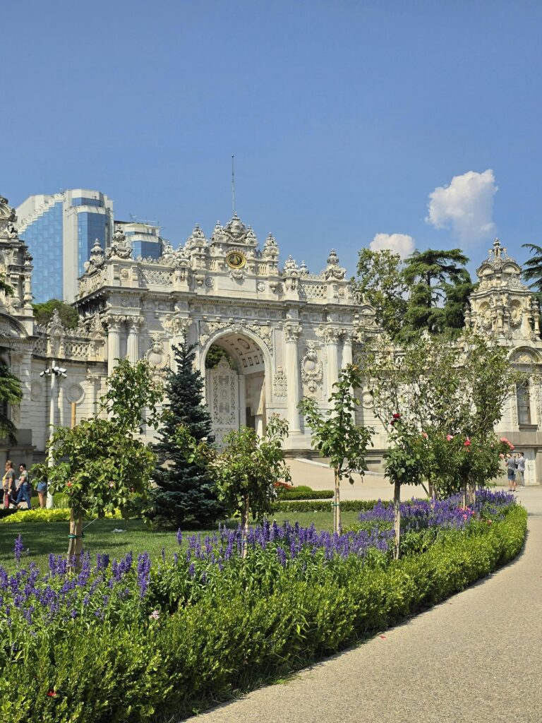Dolmabahce Palace in Istanbul overlooking the Bosphorus